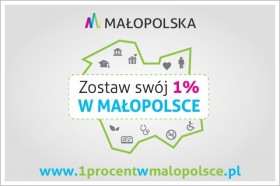 Grafika promuj±ca 1% dla Ma³opolski